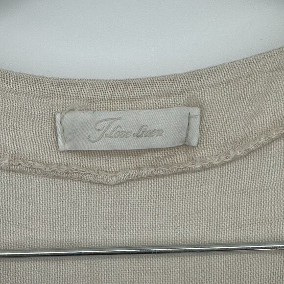 I Love Linen Womens 100% Italian Linen Dress Size S/M Lagenlook Oversized Beachy - Picture 8 of 9